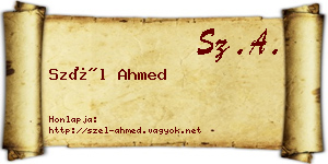 Szél Ahmed névjegykártya